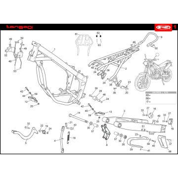 Rahmen Rieju Tango orange 2008 2-Takt
