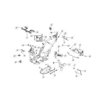 Rahmen Kymco People S 50i E4 Mattbraun