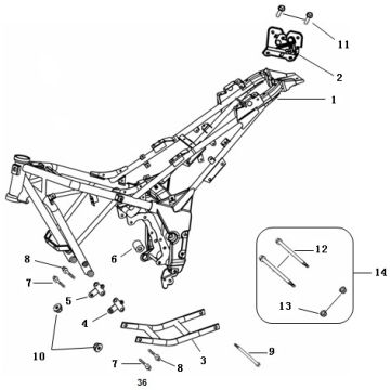 Rahmenteile China Strada
