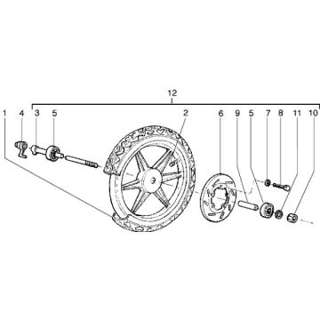 Vorderrad Piaggio Liberty 4-Takt bis 2005