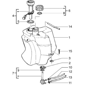 Benzintank Piaggio Liberty 4-Takt bis 2005