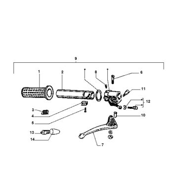 Gassgriffe Vespa Ciao 2 Takt
