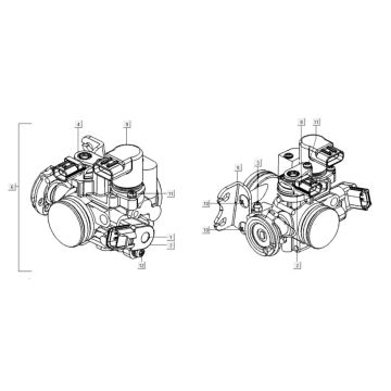 Drosselklappengehäuse Kymco People GTI 300i 4T LC