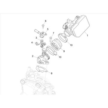 Drosselklappengehäuse Vespa GTS 300 HPE 4V ie ABS Euro 4 2019