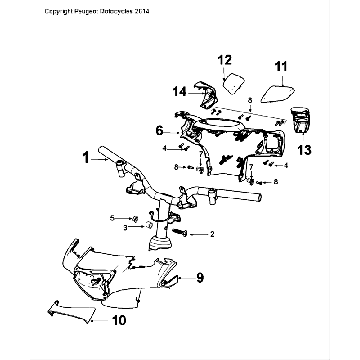 Lenker Peugeot Django Schwarze Johannisbeere A3