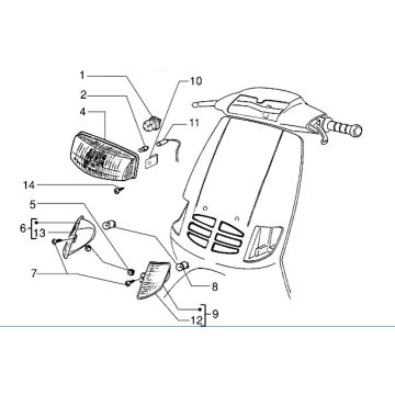Scheinwerfer Piaggio Zip RST