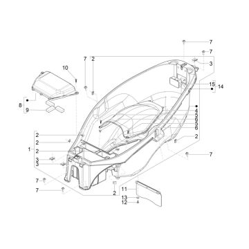 Piaggio MP3 300 HPE /300 HPE SPORT E5 ABS 2020-2022 Helmfach (EMEA)