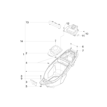 Helmfach Gilera Runner 50 SP 50 2T LC 2010-2017
