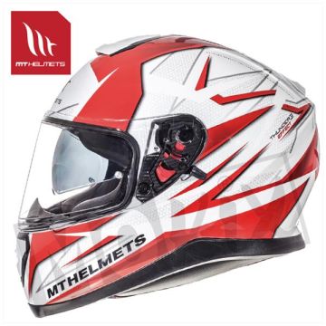 Integralhelm MT Thunder III SV Effekt weiß/rot S