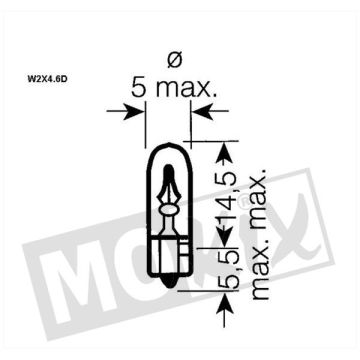 Glühlampe W1,2W T5 12V 1,2W-92041