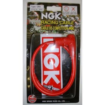 Zündkerzenstecker mit Kabel 50cm/Stärke 7mm -TNT Racing-Silikon Race universal rot 90 Grad