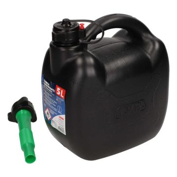 Benzinkanister mit Einfüllstutzen schwarz 5 Liter Lampa