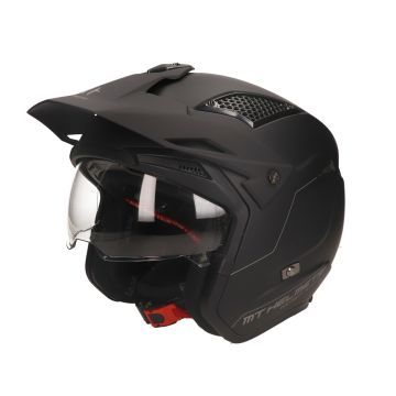 MT District mattschwarzer Jet-/Trailhelm