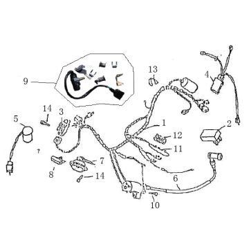 Kabelbaum Zündung Vom Bella Retro blau creme