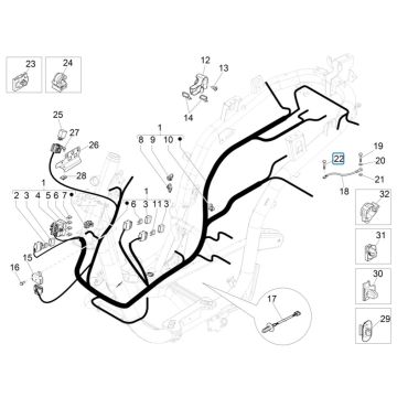 Kabelsatz für Piaggio Medley 125 ABS E5 2021-2022 (EMEA)