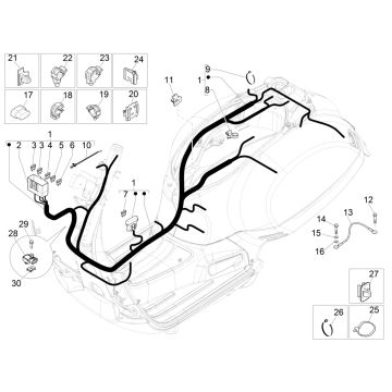 Kabelbaum Vespa GTS 125 ie ABS Euro 4 2016-2018