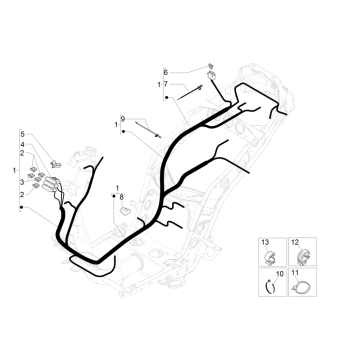 Piaggo Zip 4-Takt-Kabelbaum (Euro4-Einspritzung IGET)