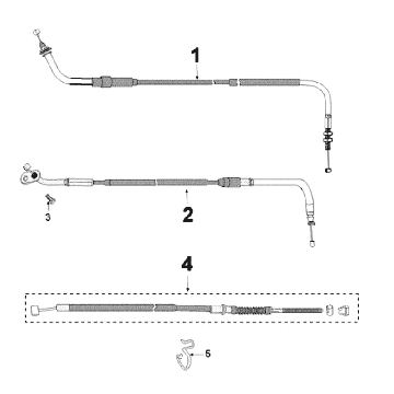 Kabel Peugeot Kisbee braun