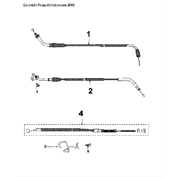 Kabel Peugeot Speedfight 4 LC weiß