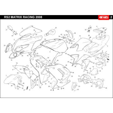 Kapdels-Sattel Rieju Rs2 racing blue 2010 2-Takt