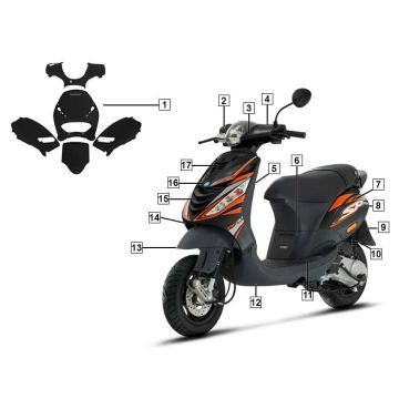 Piaggio Zip SP Kappen original