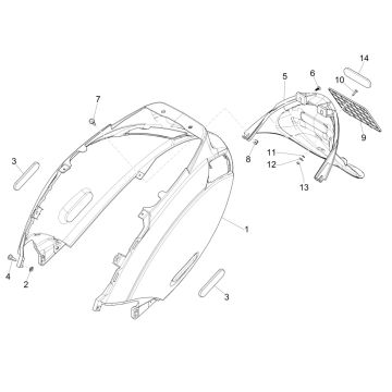 Piaggo Zip 4-Takt-Heckkappen (Euro5-Injektion IGET)