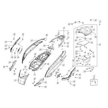 Heckhauben Kymco Gti 300i