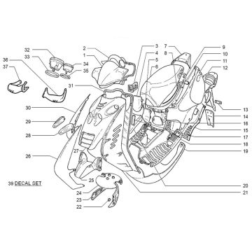 Kapdelen Beta Ark-K AC gelb-Silber 2-Takt