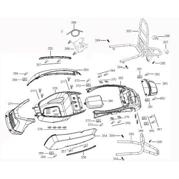 Kappenteile China Bee schwarz
