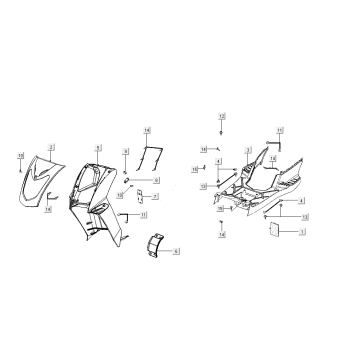 Kapdelen kymco Agility FR 12' 4-Takt euro4 weiß