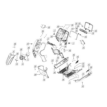 Umhangteile Kymco Like 4-Takt Deep Ocean Blue
