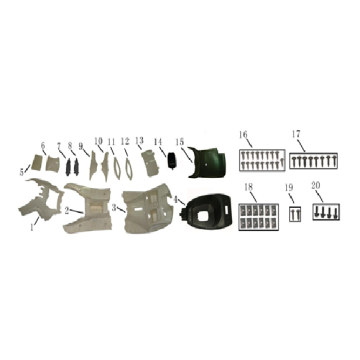 Kappenteile Mitte AGM Nano weiß