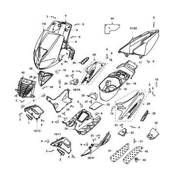 Motorhauben Peugeot Speedfight 2 LC E2 2-Takt
