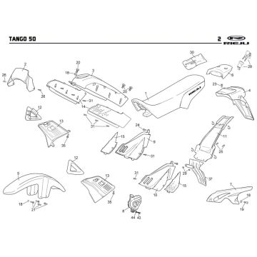 Kapdelen Rieju Tango grün 2009 2-Takt