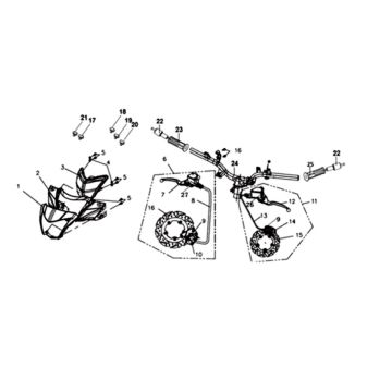 Kapdelen/Lenkungsteile Sym Symphony ST Blue