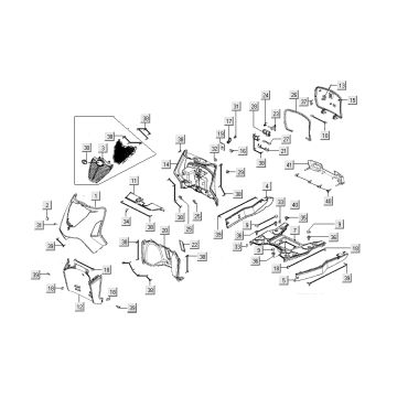 Cape-Teile für Kymco People S 4-Takt Dunkelgrau