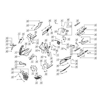 Vorderfrisuren Kymco Downtown 300i weiß