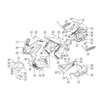 Vorderfrisuren Kymco Xciting 500i