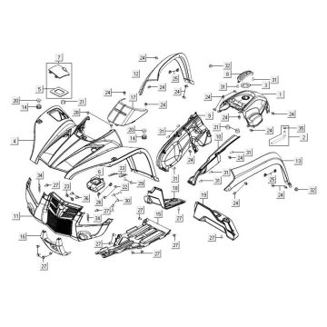 Kappen für Kymco MXU 500