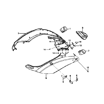 Beschichtung Rücklicht Sym Mio (alle Farben)