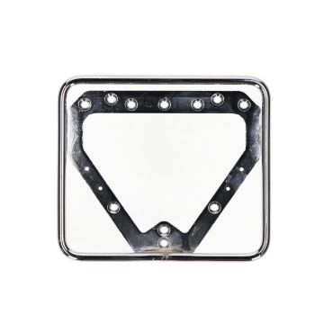 Kenzeichenhälter horizontal China/Retro chrom 15 cm Breite x 13 cm Höhe Innenmaß, made in der EU