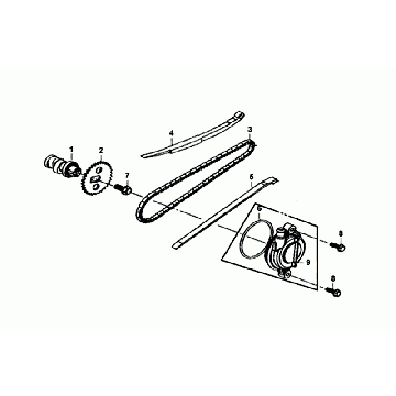Kettenspanner Kettenführung Sym MIO 50I