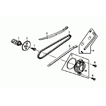 KETTENSPANNER/KETTENFÜHRER/KETTENFÜHRUNG Sym Orbit II Euro 4 Mattgrau
