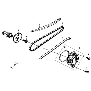 Kettenspanner Kettenführung Sym Fiddle II (BK-7C) -Legierung