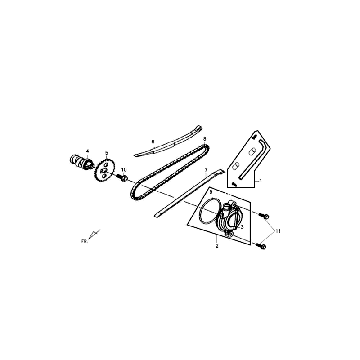 Kettenspanner Kettenführung Sym Fiddle III Mattschwarz