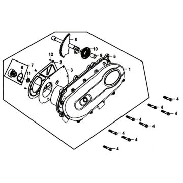Motordeckel Sym Orbit III 50 4T Euro 4