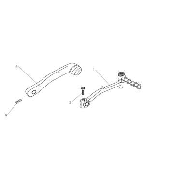 Kickstarterpedal AGM Venom schwarz