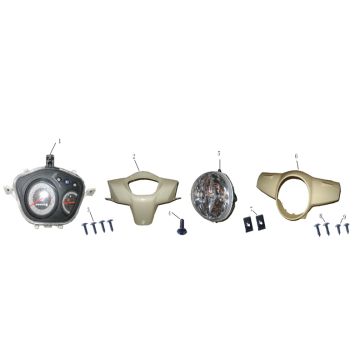 Tacho- Scheinwerfer Lintex HT50QT-39 4-Takt