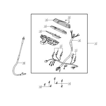 Tacho AGILITY 16+ 4T 125 Mattes Metallic-Silber