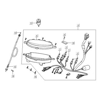 Tacho Kymco Vitality 2t ac perlsilber